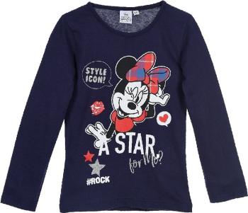 DISNEY MINNIE MOUSE MODRÉ TRIČKO S DLOUHÝM RUKÁVEM Velikost: 128