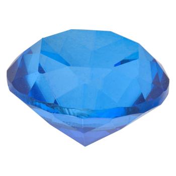Modrý dekorační skleněný Krystal - 3 cm MLCR0007BL
