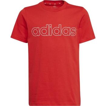 adidas LIN T Chlapecké tričko, červená, velikost 164