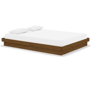 Rám postele medově hnědý masivní dřevo 140 × 190 cm, 819955 (819955)