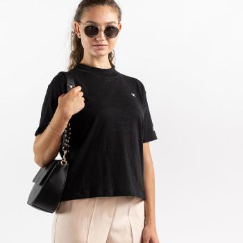 Černé crop tričko Crewneck T-Shirt – L