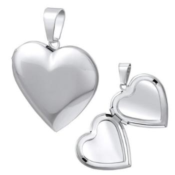 Silvego Ocelový medailon srdce otevírací 43 cm KMM53352