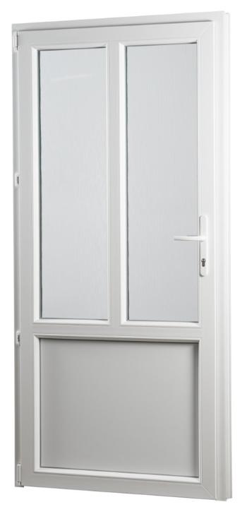 Skladova-okna Vedlejší vchodové dveře PREMIUM 315 levé 980 x 2080 mm bílá sklo ornament kůra