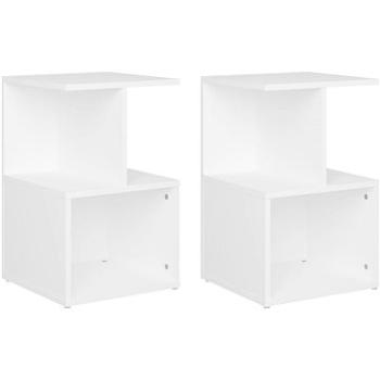 SHUMEE Noční stolky 2 ks bílé 35 × 35 × 55 cm dřevotříska, 806347 (806347)