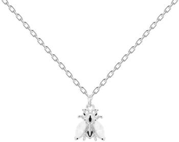 PDPAOLA Stříbrný náhrdelník s včeličkou BUZZ Silver CO02-233-U