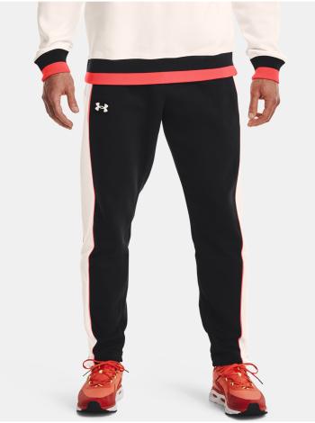 Kalhoty Under Armour RIVAL FLC AMP SNAP PANT - černá