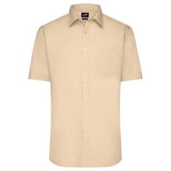 James & Nicholson Pánská košile s krátkým rukávem JN680 - Stone | XXXL