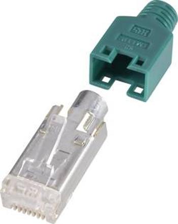 Konektor RJ45 Hirose Electronic, zástrčka rovná, 10 ks, zelená