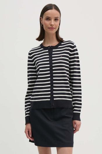 Kardigan Tommy Hilfiger dámský, tmavomodrá barva, lehký, WW0WW42370