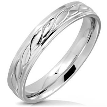 Šperky4U Dámský ocelový snubní prsten OPR0103 - velikost 52 - OPR0103-52