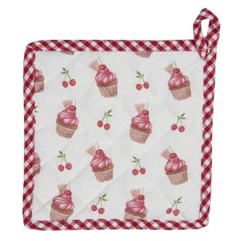 Bavlněná podložka pod hrnec Cherry Cupcake - 20*20 cm CUP45