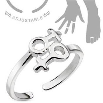 Šperky4U Prsten na nohu se symbolem ženy - velikost universální - PNB1026