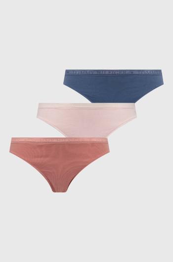 Tanga Tommy Hilfiger 3-pack růžová barva, UW0UW04890