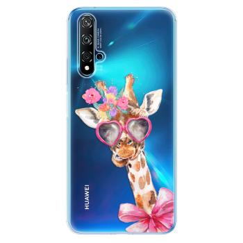 Odolné silikonové pouzdro iSaprio - Lady Giraffe - Huawei Nova 5T