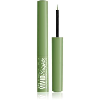 NYX Professional Makeup Vivid Brights tekuté oční linky odstín 02 Ghosted Green 2 ml