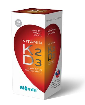 Biomin Vitamin K2 + Vitamin D3 1000 I.U. 60 kapslí