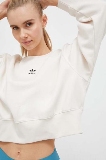 Mikina adidas Originals dámská, béžová barva, hladká, IA6502