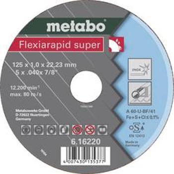 Metabo 616220000 Brusný kotouč FLEXIARAPID SUPER 125X1X22.23 mm INOX, TF 41 Ø 125 mm 25 ks