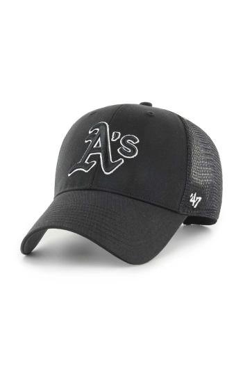 Kšiltovka 47 brand MLB Oakland Athletics černá barva, s aplikací, B-BRANS18CTP-BK