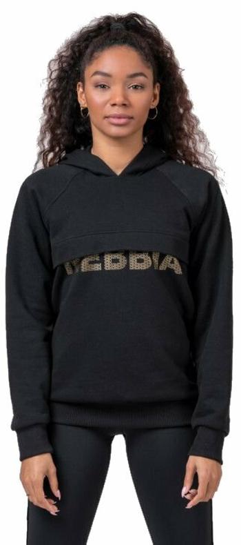 Nebbia Intense Focus Long Hoodie Black XS Fitness mikina