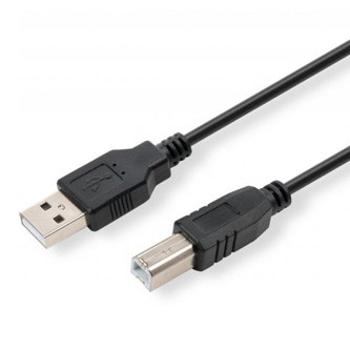 Logo USB kabel (2.0), USB A samec - USB B samec, 5m, černý