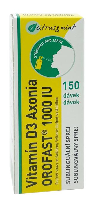 Axonia Vitamín D3 OROFAST 1000 IU sublinguální sprej 150 dávek