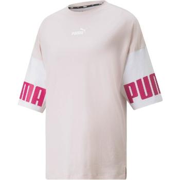 Puma POWER COLORBLOCK TEE Dámské triko, růžová, velikost L
