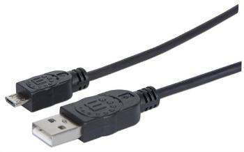 Manhattan Hi-Speed USB 2.0  kabel A-Micro B M/M 0,5m, černý