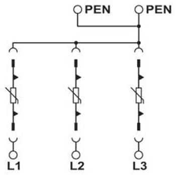 Svodič pro přepěťovou ochranu Phoenix Contact VAL-MS 750/30/3+0 2920269
