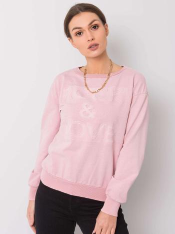 SVĚTLE RŮŽOVÁ DÁMSKÁ MIKINA S NÁPISEM EM-BL-7639.55-PINK Velikost: ONE SIZE