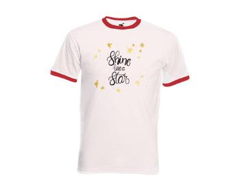Pánské tričko s kontrastními lemy Shine like a star