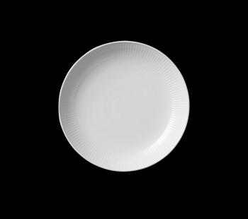 Moderní talíř White Fluted, 25 cm - Royal Copenhagen