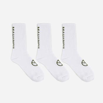 Ponožky Maharishi Miltype Sport Sock 3-pack 9344 WHITE / WHITE / WHITE