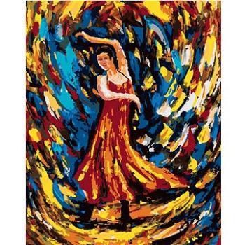 Zuty - Malování podle čísel - DÍVKA TANČÍCÍ FLAMENCO, 80x100 cm, vypnuté plátno na rám (HRAmmb00721nad)