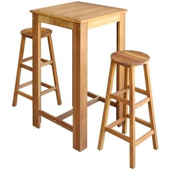3dílný barový set se stoličkami masivní akáciové dřevo 246666 (246666)