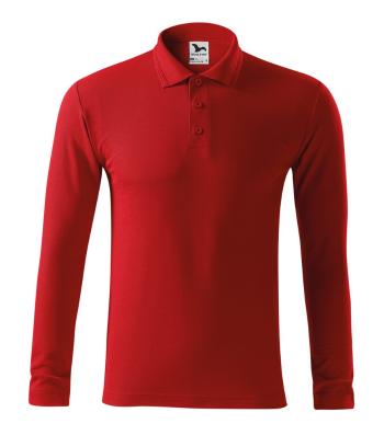 MALFINI Pánská polokošile s dlouhým rukávem Pique Polo LS - Červená | XL