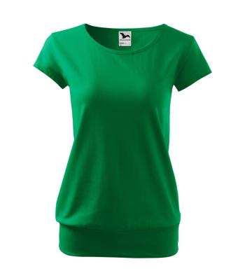 MALFINI Dámské tričko City - Středně zelená | M