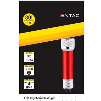 Entac LED svítilna na klíče 1W hliník červená (EFL-5LED-KC-R)