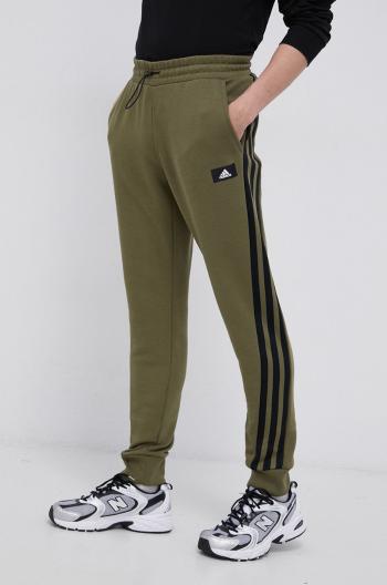 Kalhoty adidas Performance H33555 pánské, zelená barva, hladké