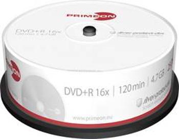 DVD+R 4.7 GB Primeon 2761223, stříbrný matný povrch, 25 ks, vřeteno