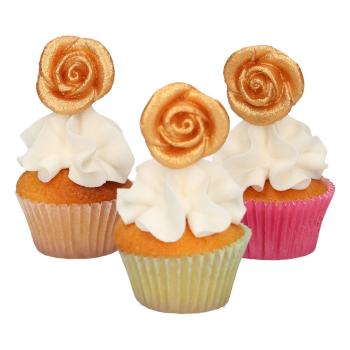 Funcakes Marcipánové růže 6 ks - Zlaté