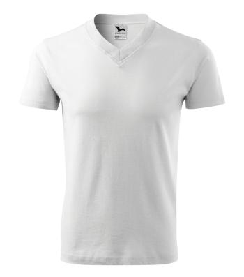 MALFINI Tričko V-neck - Bílá | M