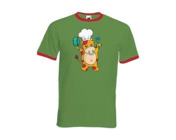 Pánské tričko s kontrastními lemy Býk kuchtík