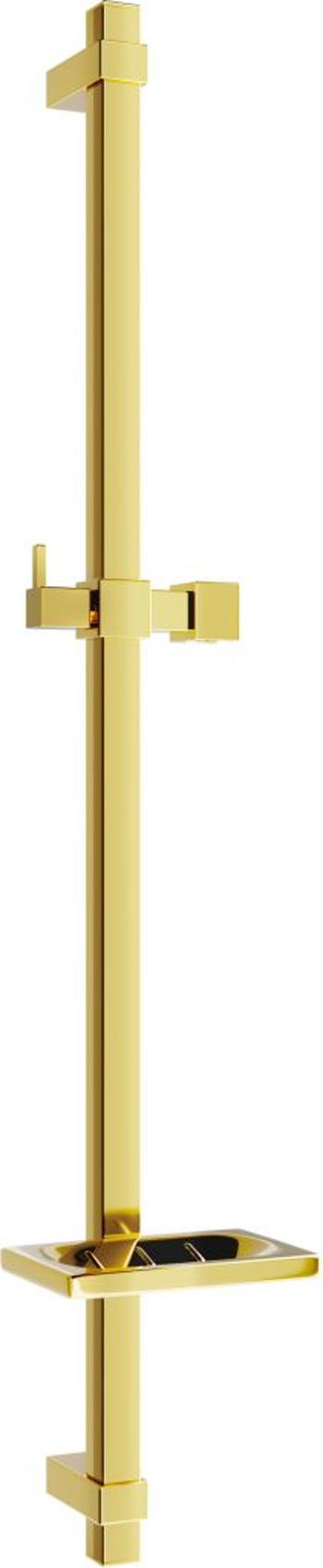 MEXEN DQ Posuvný držák sprchy s mýdlenkou, 80 cm, zlatá 79381-50