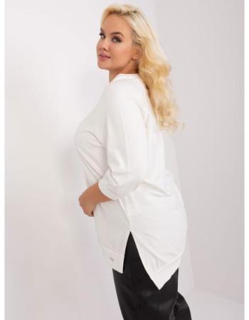 Dámská halenka plus size s nápisem ARDA ecru  