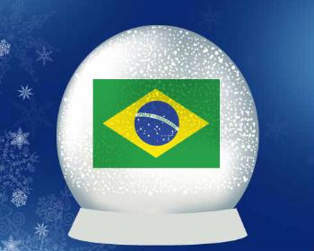 Sněhové těžítko Brazilská vlajka