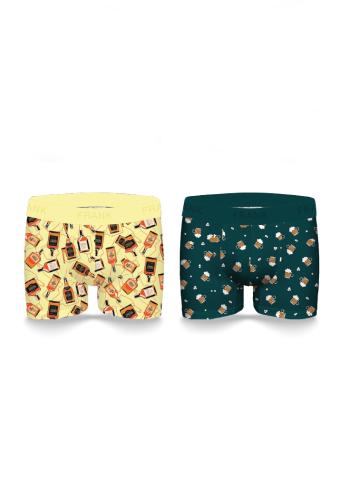 Pánské boxerky John Frank JF2BFUN02 2Pack XL Dle obrázku