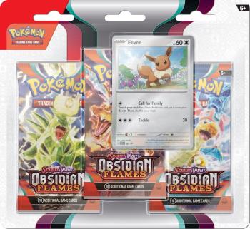 Pokémon TCG: SV03 Obsidian Flames - 3 Blister Booster Eevee