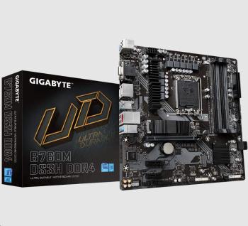 GIGABYTE MB Sc LGA1700 B760M DS3H DDR4, Intel B760, 4xDDR4, 2xDP, 1xHDMI, 1xVGA, mATX