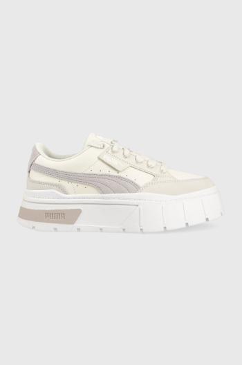 Kožené sneakers boty Puma Mayze Stack Luxe Wns béžová barva, 389853